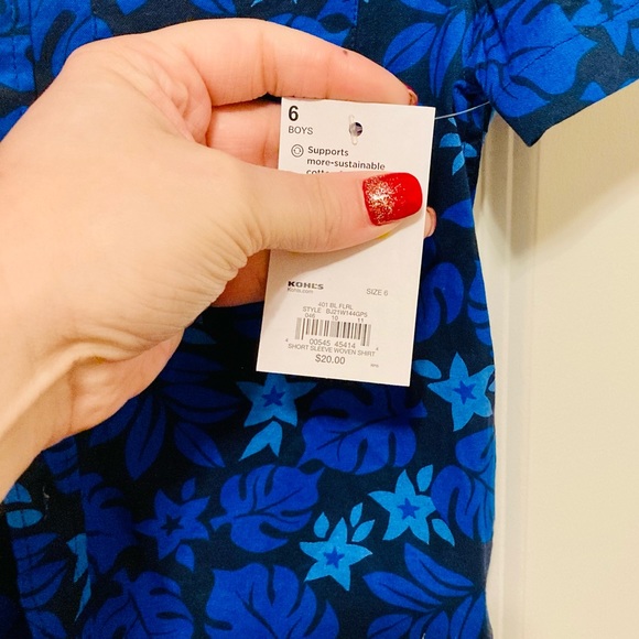 SAVAGE MIJO: NWT size 6 Jumping Bean Hawaiian button down shirt - Picture 2 of 2